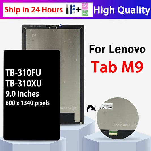 9.0" New For Lenovo Tab M9 TB-310FU TB-310XU TB-310XC TB-310FU LCD Display Touch Screen Digitizer Glass Assembly TB-310 Display Tablet repair parts