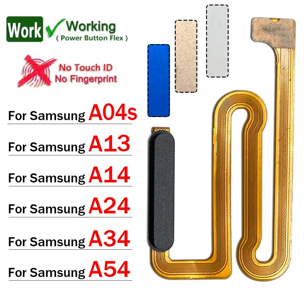 New Fingerprint Sensor Home Return Key Menu Button Flex Cable For Samsung A04s A13 A14 A24 A34 A54 4G 5G Samsung phone repair parts