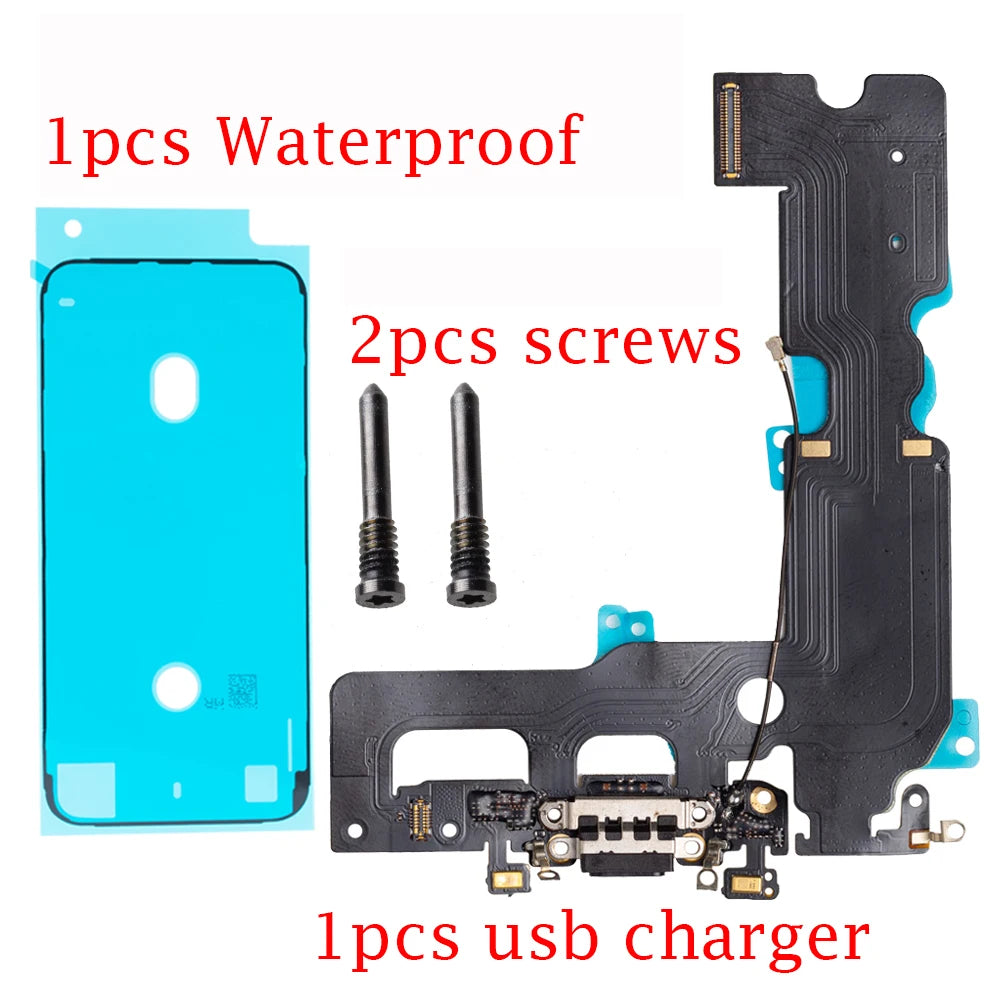 1set Charging Flex Cable for iPhone 7 8 Plus X XS Max XR Charger Dock Connector USB Port Repair Part iPhone phone repair parts