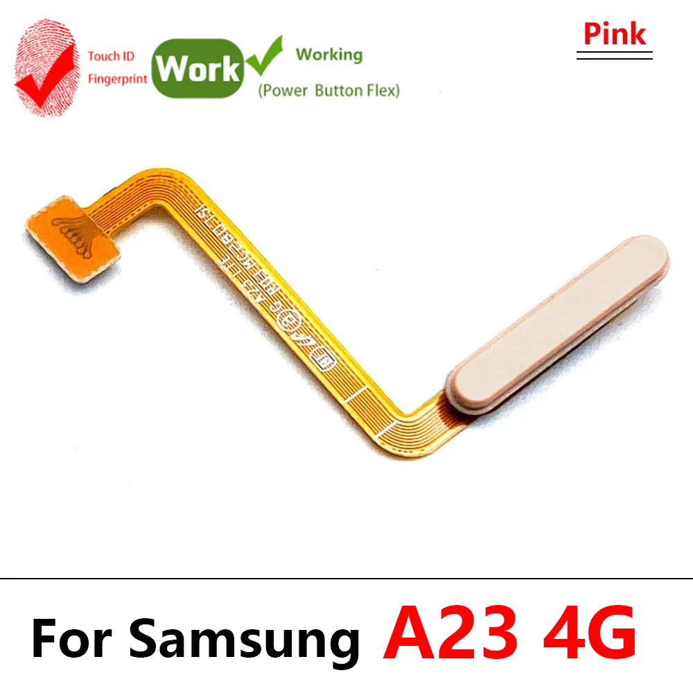 For Samsung A23 4G 5G A235F A236 A236B Home Button Fingerprint Sensor Flex With Power Key Button Flex Cable Samsung phone repair parts