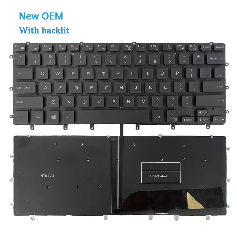 New ORIGINAL Laptop Keyboard For DELL XPS15 9550 9560 9570 7558 7568 7590 P56F M5510 With backlit Dell laptop repair parts