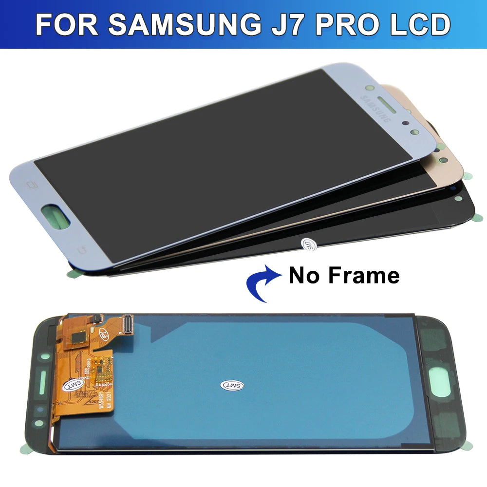 J730 Display Screen Replacement, for Samsung Galaxy J7 Pro 2017 J730 J730G J730GM Lcd Display Digital Touch Screen Assembly Samsung phone repair parts