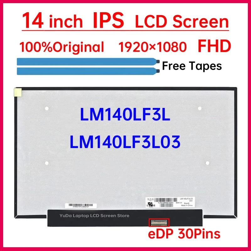 14 Inch IPS Laptop LCD Screen LM140LF3L03 Fit LM140LF3L For Chuwi HeroBook Pro CWI514 Display Matrix Panel 1920x1080 eDP 30 Pins Chuwi laptop repair parts