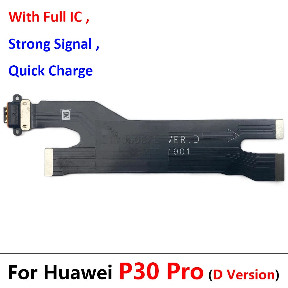 1Pcs Dock Connector Micro USB Charger Charging Port Flex Cable Microphone Board For Huawei P9 P10 P20 P30 Lite E Plus Pro Huawei phone repair parts