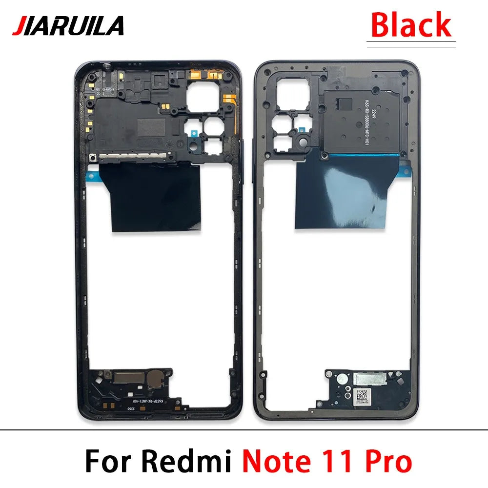 For Xiaomi Redmi Note 11 4G / Note 11s / Note 11 Pro 5G Middle Frame Bezel Middle Plate Replacement Parts Black / Blue  Xiaomi  Xiao mi phone repair parts