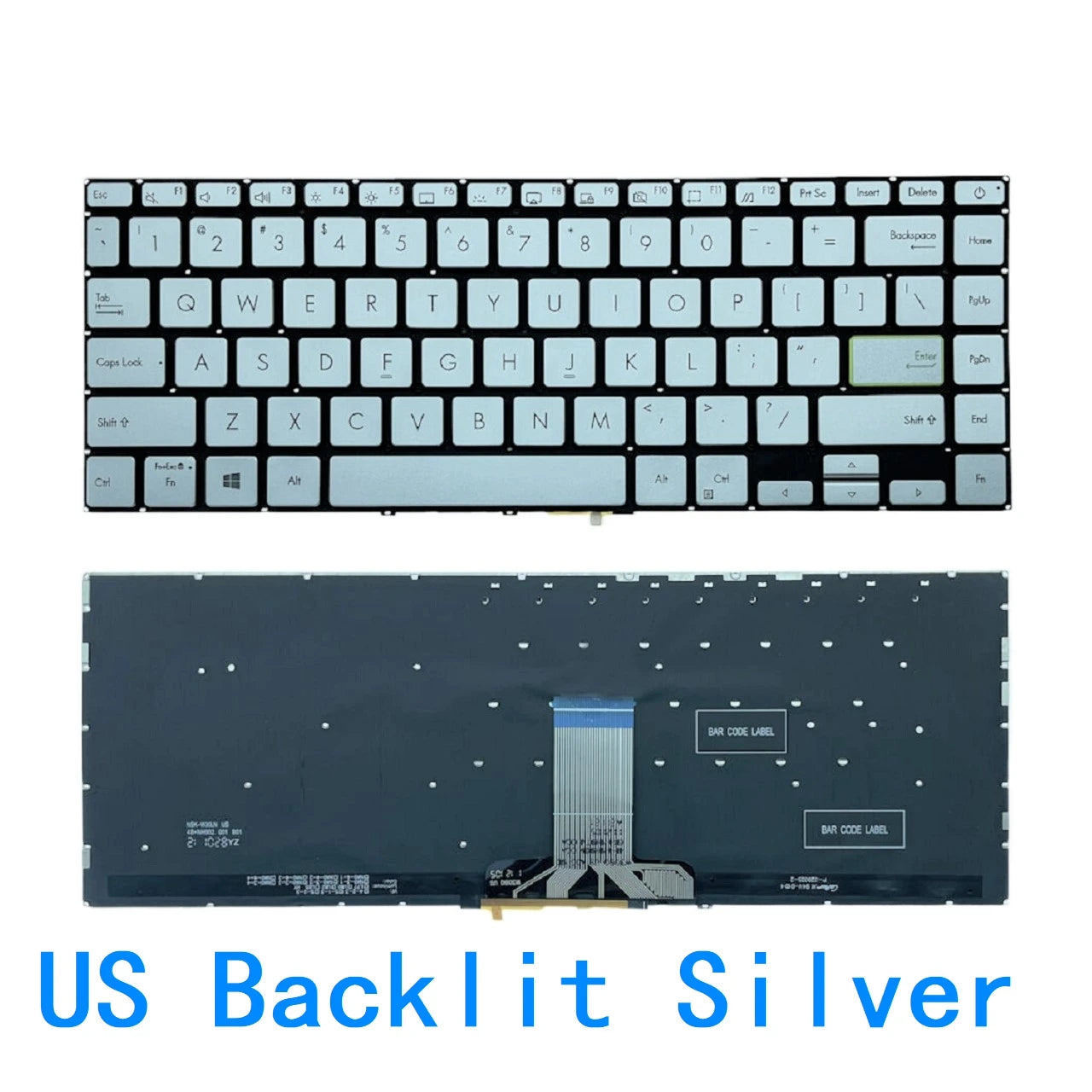 New US Russian Spanish language  Backlit Keyboard For ASUS Redolbook 14S S433 X421 S4600 V4050F E410M M4600I ASUS laptop repair parts