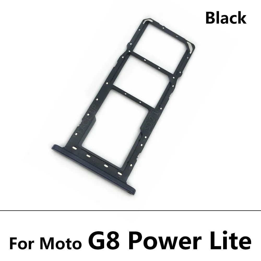 New SiM Tray For Motorola Moto G7 G8 G9 Play Plus Power Lite SIM Card Slot SD Card Tray Holder Adapter Motorola phone repair parts