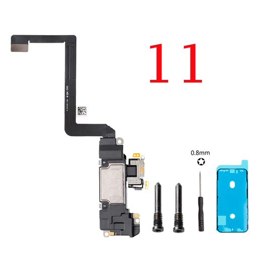 1set Top Front Earpiece Flex Cable For iPhone 11 12 Pro Max X XS XR Sensor Proximity Small Earphone Ear Speaker Headset Parts iPhone phone repair parts