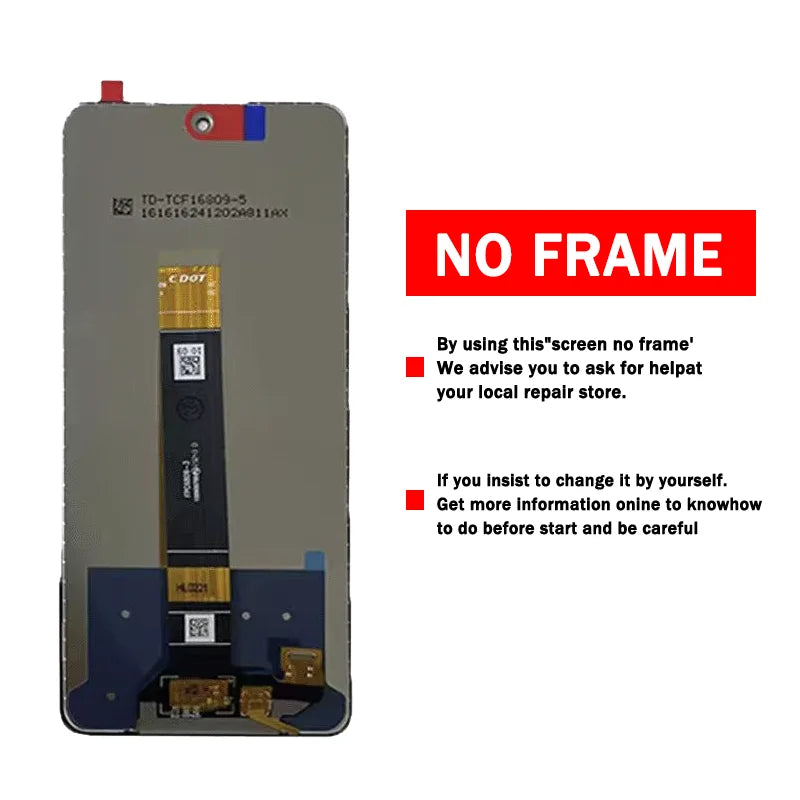 6.56”IPS LCD For TCL 50 XE/ 50XE NxtPaper 5G Display Touch Screen Digitizer T614SP, T614D T614J, T614WS Display With Frame TCL phone repair parts