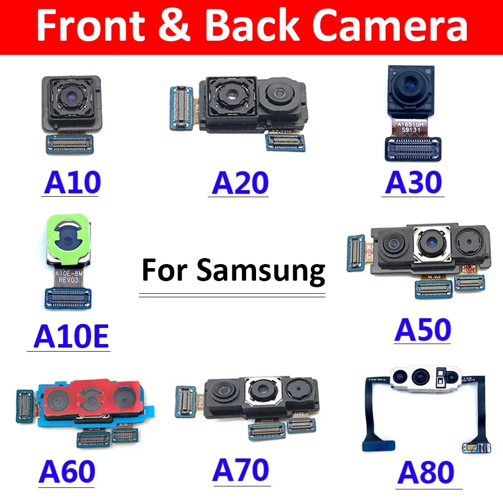 New Rear Main Back Camera Front Camere Flex Cable For Samsung A10 A20 A30 A40 A50 A60 A70 A80 A10E Samsung phone repair parts