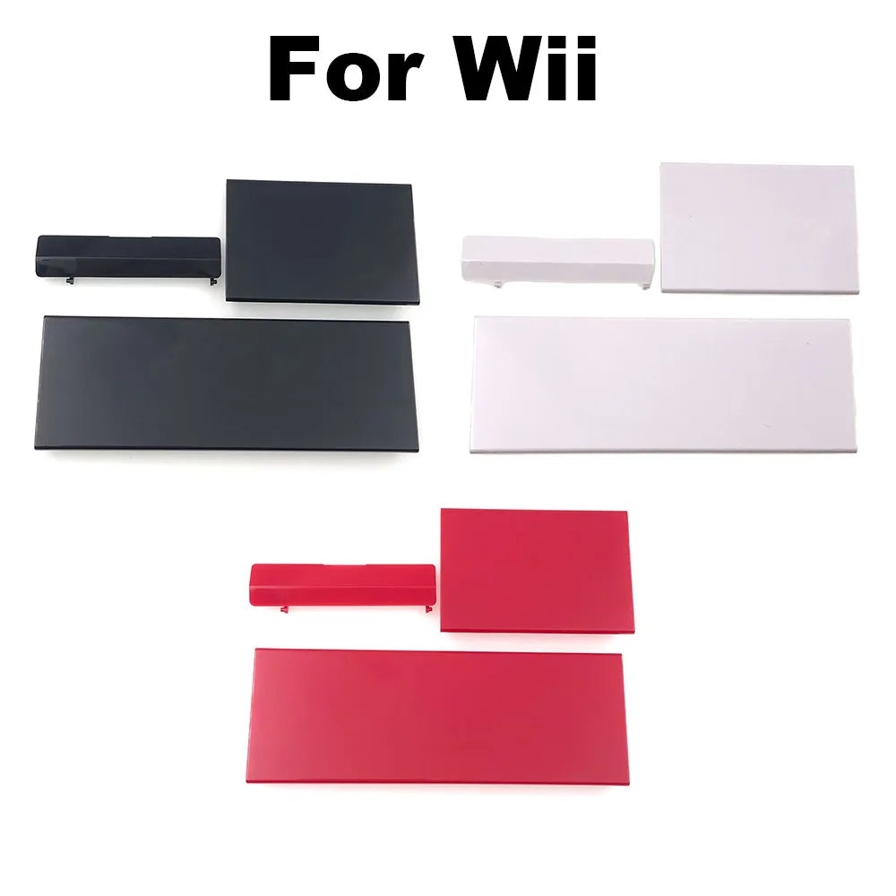 1-4 Set Memory Card Door Slot Cover 3 in 1 Protective Shell Lid Cover Game Console For Nintendo WII Black White Red Replace Game console repair parts