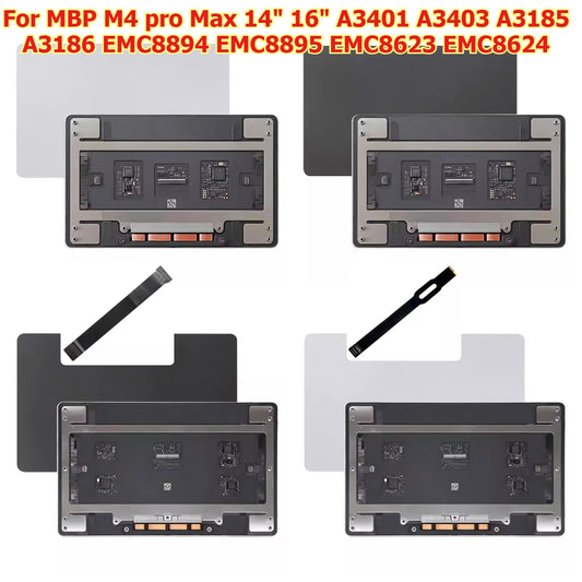 Toucpad trackpad for Macbook M4 pro Max 14" 16" A3401 A3403 A3185 A3186 EMC8894 EMC8895 EMC8623 EMC8624 track pad black silver Macbook repair parts