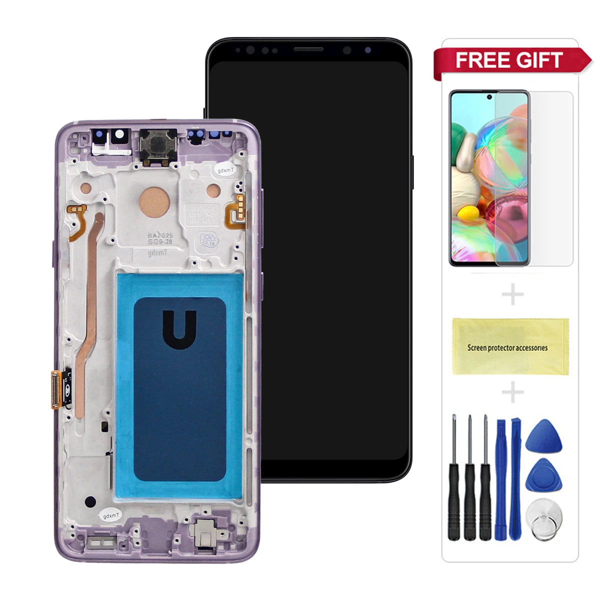 S9 Plus Display Screen Assembly for Samsung Galaxy S9+ G965F G965F/DS Lcd Display Digital Touch Screen with Frame Replacement Samsung phone repair parts