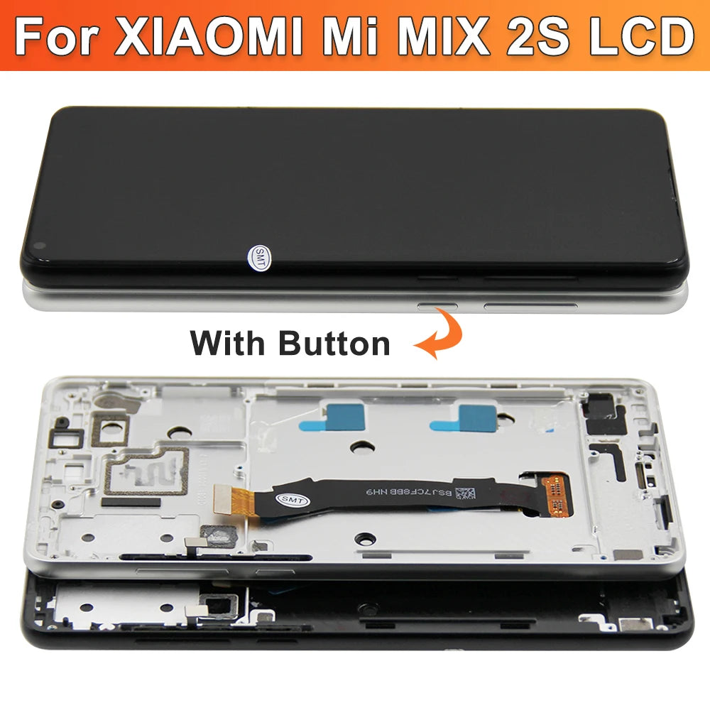 5.99'' Mix 2s Display Screen, for Xiaomi Mi Mix 2S M1803D5XA Lcd Display Digital Touch Screen With Frame Replacement for Mix2S Xiaomi phone repair parts