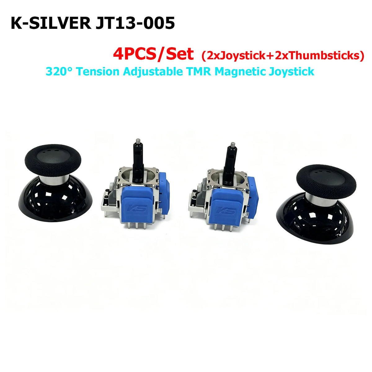 K-Silver JT13-005 TMR Magnetic Joystick for PS5 Controller 320° Tension Adjustable No-Drift Analog ThumbStick for Switch PRO  Game console repair parts