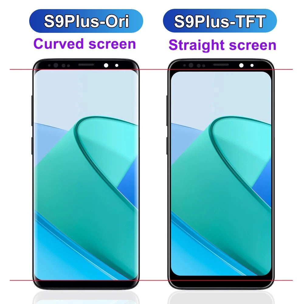 S9 Plus Display Screen Assembly for Samsung Galaxy S9+ G965F G965F/DS Lcd Display Digital Touch Screen with Frame Replacement Samsung phone repair parts