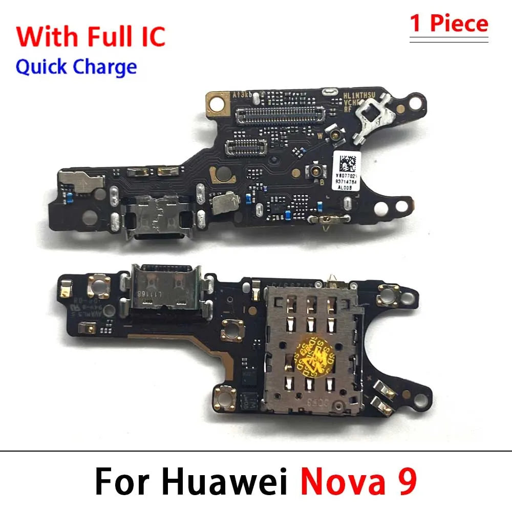 New For Huawei Nova 5 5T 7 7i 8 8i 9 10 Pro SE 5G USB Charger Dock Connector Charging Port Microphone Flex Cable Huawei phone repair parts