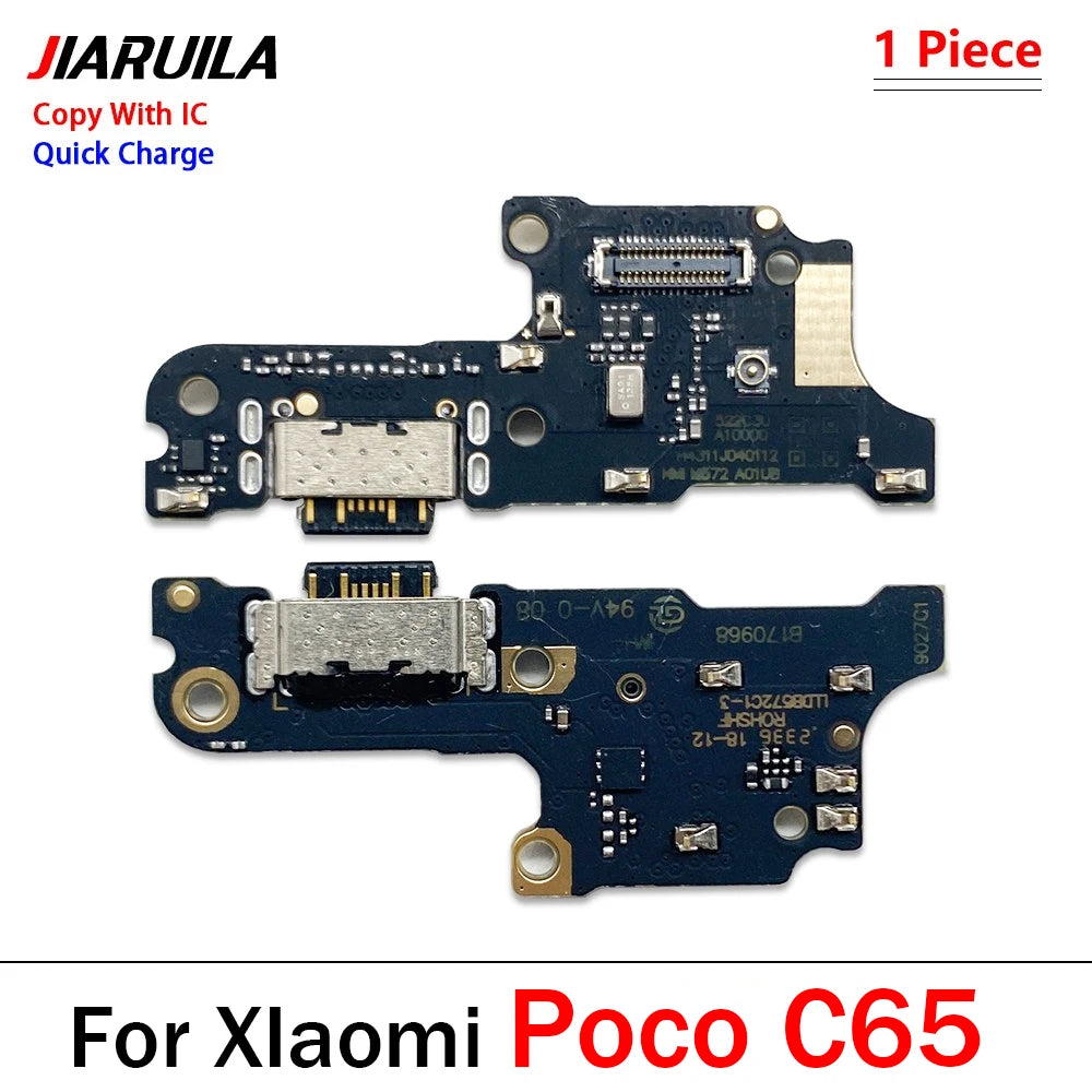 Dock Connector Micro USB Charger Charging Port Flex Cable Microphone Board For Xiaomi Poco C40 C50 C51 C61 C71 C55 C65 C75 C85  Xiaomi  Xiao mi phone repair parts
