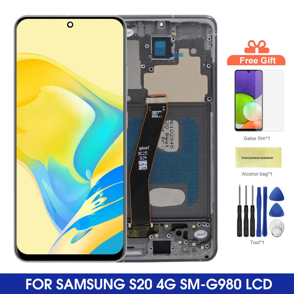 Tested For Samsung For S20 4G SM-G980 SM-G980F SM-G980F/DS LCD Touch Screen Display Digitizer Assembly Repair Parts Samsung phone repair parts