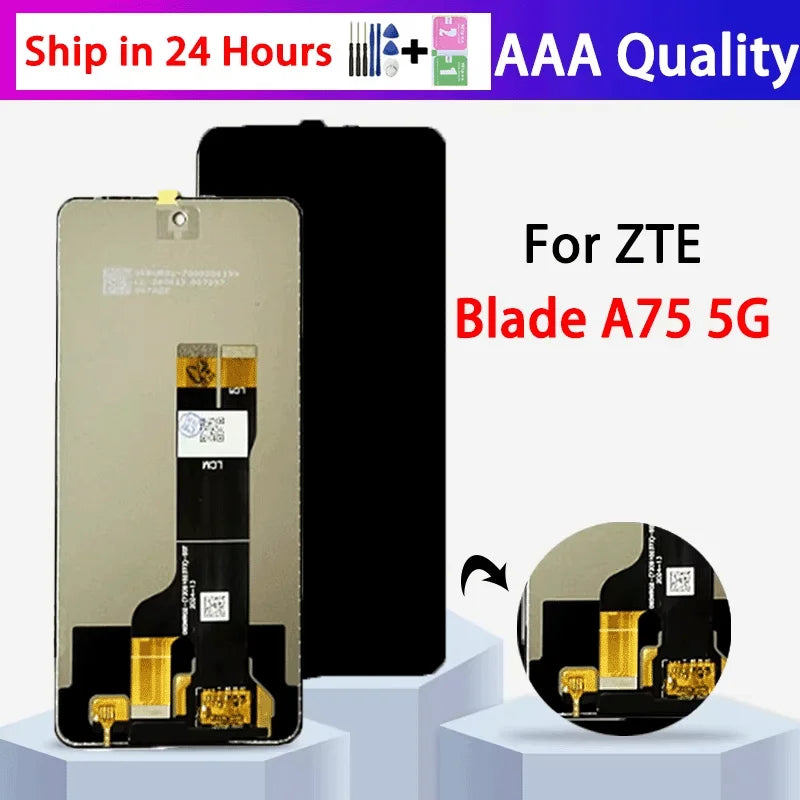 A75 Display Screen Replacement Parts For ZTE Blade A75 5G LCD Z2357N Display Screen +Touch Panel Digitizer Assembly TCL phone repair parts