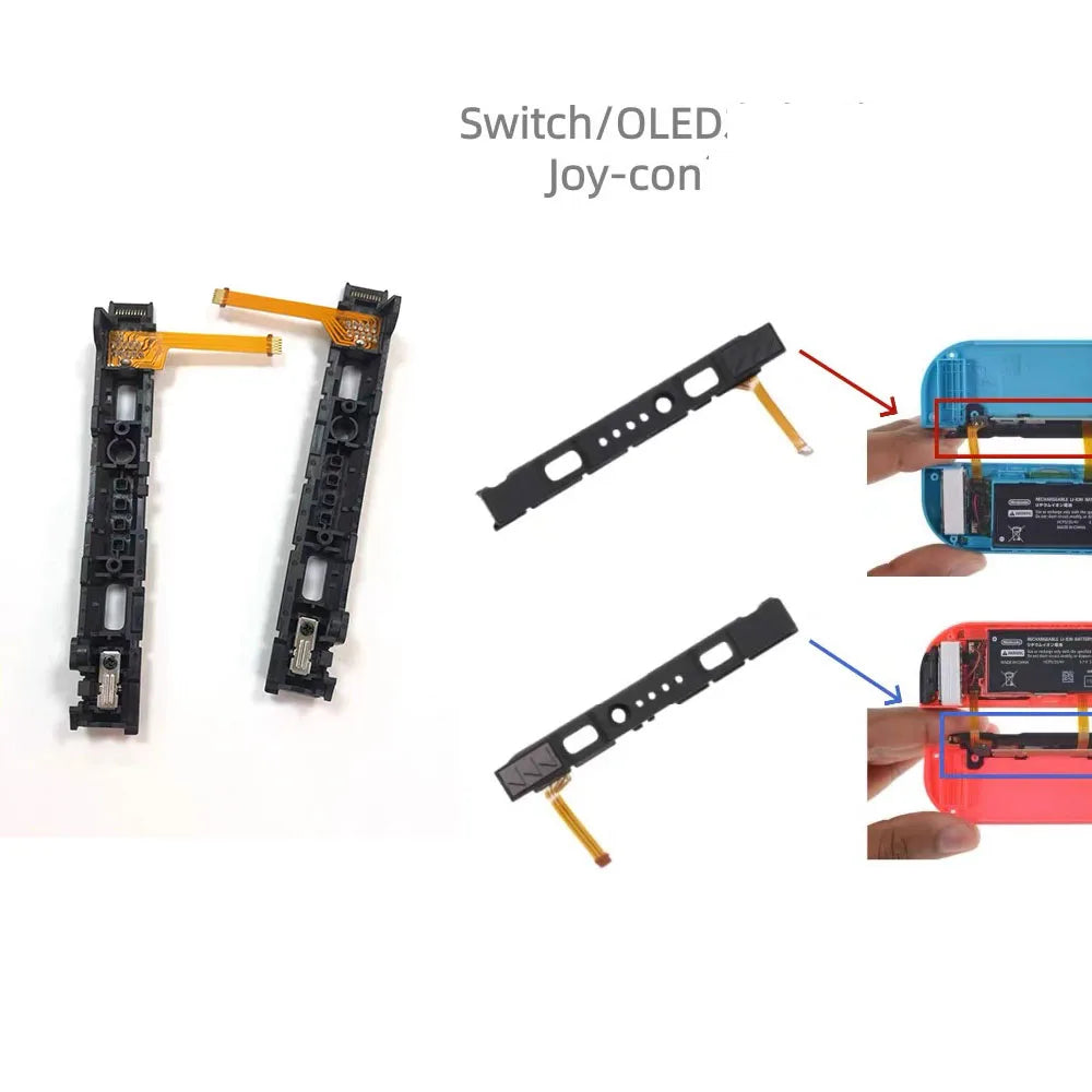 10/20 Pairs Replacement LR Right Left Slide Rail Railway with Flex Cable for Nintend Switch/Switch OLED Joycon Controller Repair  Game console repair parts
