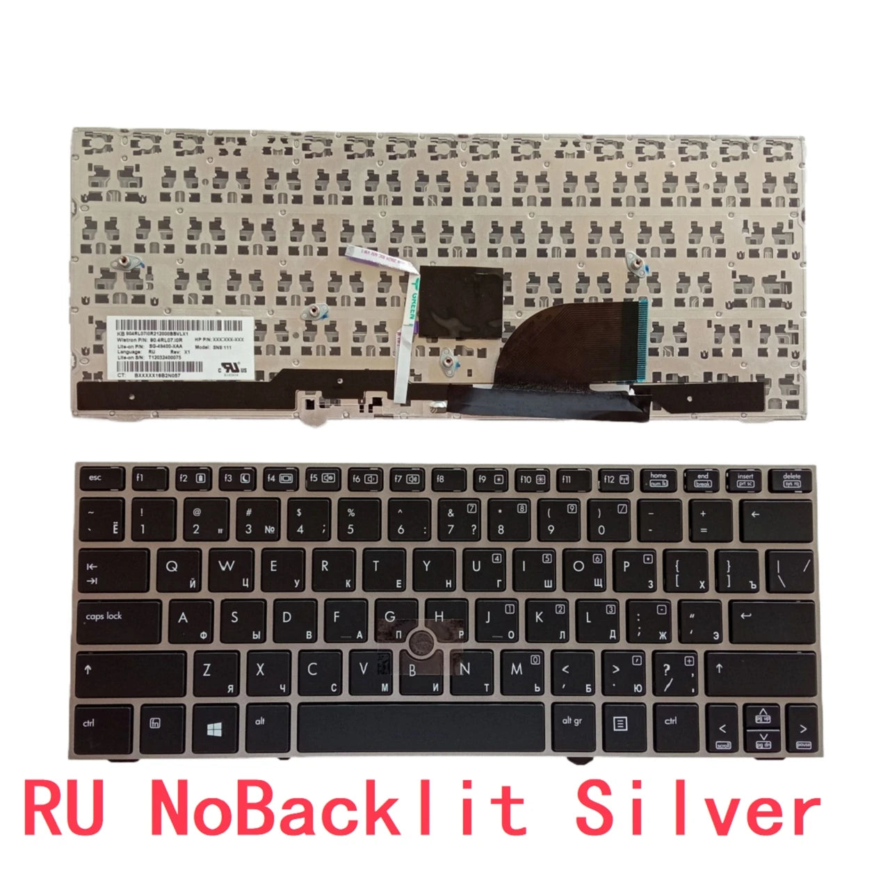 New US UI Russian Spanish Latin Brazil Portuguese Laptop Backlit Keyboard For HP EliteBook 2170p 2170 Notebook PC Replacement  HP laptop repair parts
