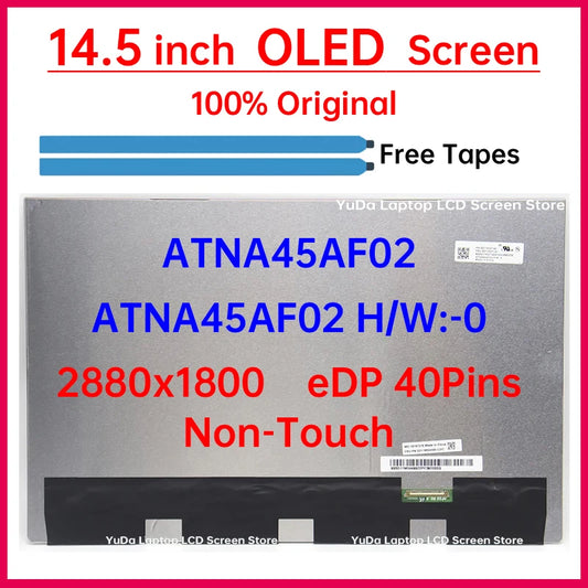 14.5" OLED LCD Screen ATNA45AF02 For Lenovo Legion Slim 5 14APH8 Display Matrix Panel Replacement 2880x1800 eDP 40 Pins No-Touch Lenovo laptop repair parts