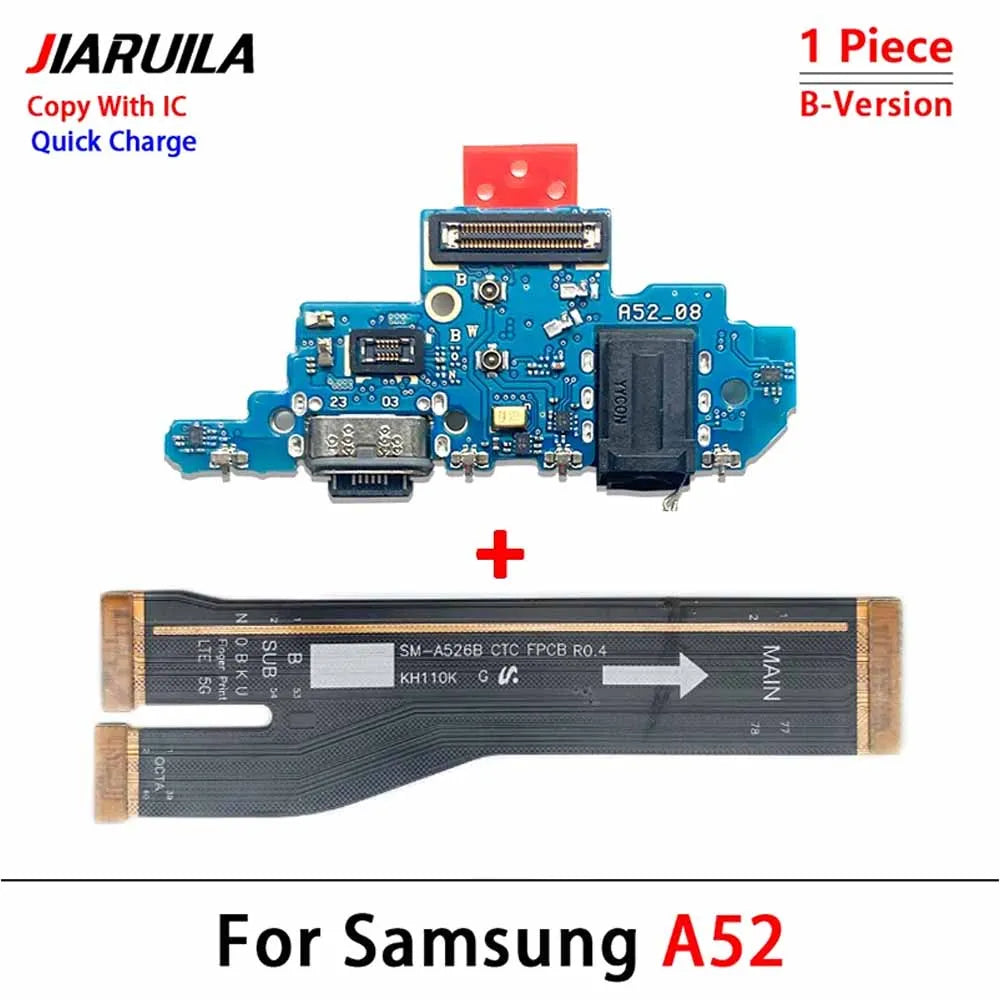 10Pcs, Dock Connector Micro USB Charger Charging Port Main Flex Cable For Samsung A22 A32 A52 A72 A33 A53 A24 A34 A54 4G 5G Samsung phone repair parts