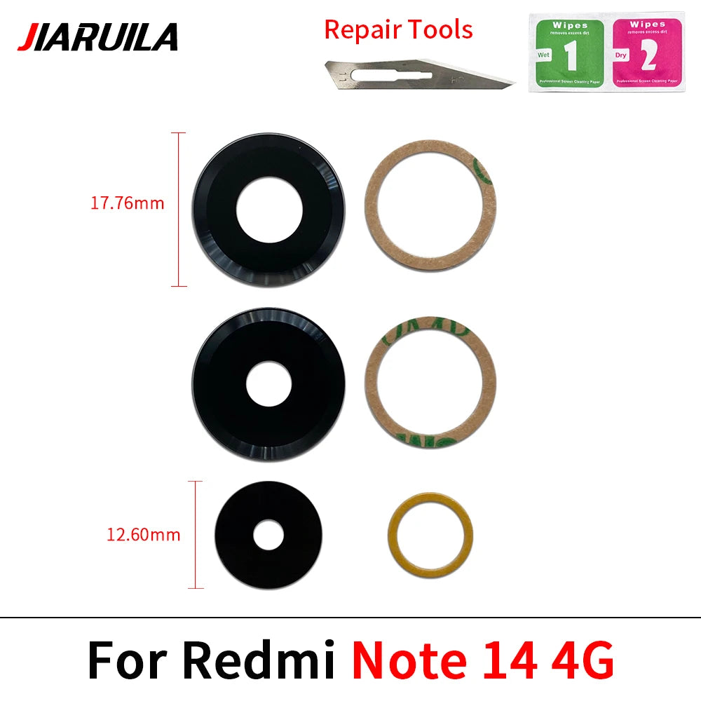New Camera Glass For Xiaomi Redmi Note 11 12 13 14 Pro Plus 4G 5G Rear Back Camera glass Lens With Glue Adhesive  Xiaomi  Xiao mi phone repair parts
