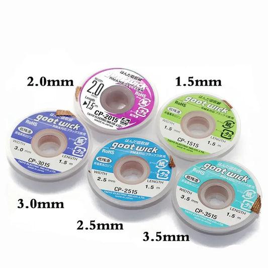 High Quality GOOT Desoldering Wick with Braided Copper Wire 2015 1515 3015 3515 2515 Professional Repair Tools