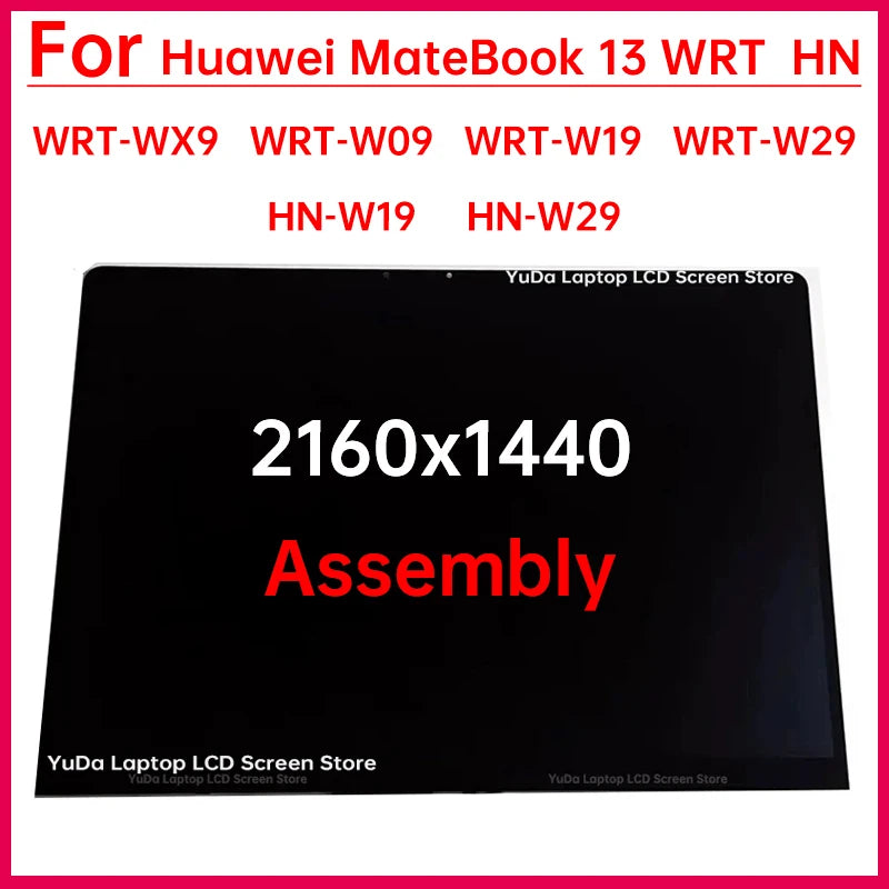 13 Inch Laptop LCD Screen For Huawei MateBook 13 WRT-WX9 W19 W29 W09 HN-W19 W29 Display Digitizer Assembly Replacement 2160x1440 HUAWEI laptop repair parts
