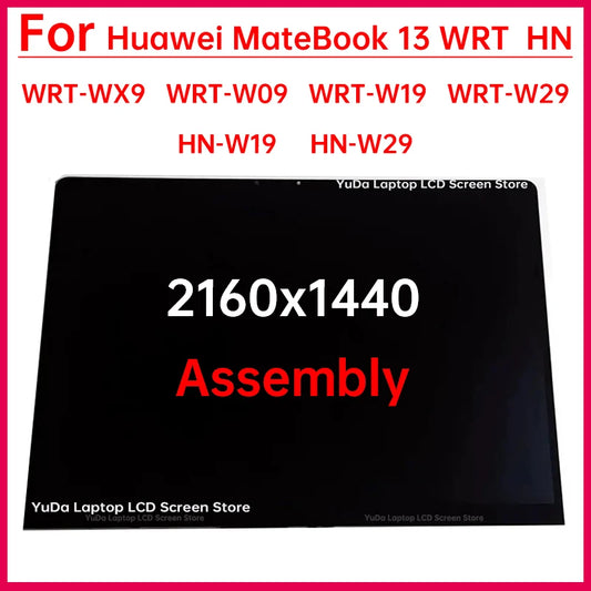 13 Inch Laptop LCD Screen For Huawei MateBook 13 WRT-WX9 W19 W29 W09 HN-W19 W29 Display Digitizer Assembly Replacement 2160x1440 HUAWEI laptop repair parts