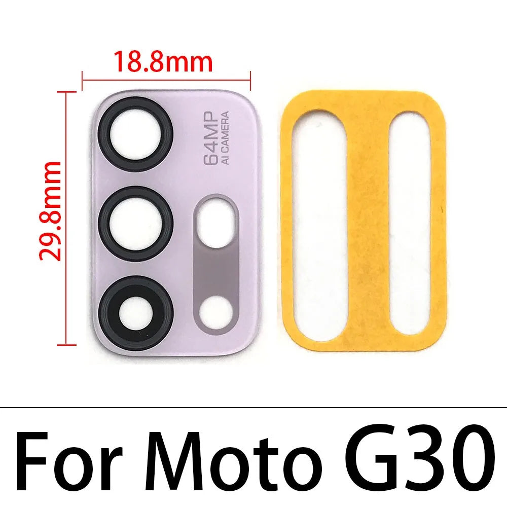 10Pcs, Camera Lens Back Rear Camera Glass Lens with Sticker For Moto G10 G20 G30 G50 G60 G60s G31 G41 G51 G71 G100 G200 5G G04s Motorola phone repair parts