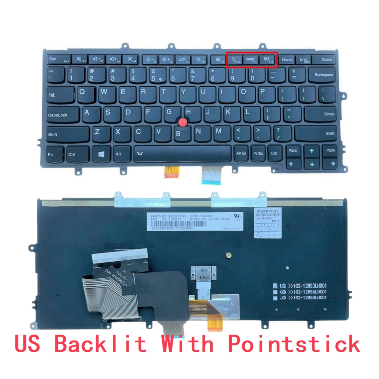 US Russian Spanish Arab Brazil Portuguese Backlit Keyboard For Lenovo Thinkpad X230S X240 X240S X250 X240I X230S X250 X260S X260 Lenovo laptop repair parts