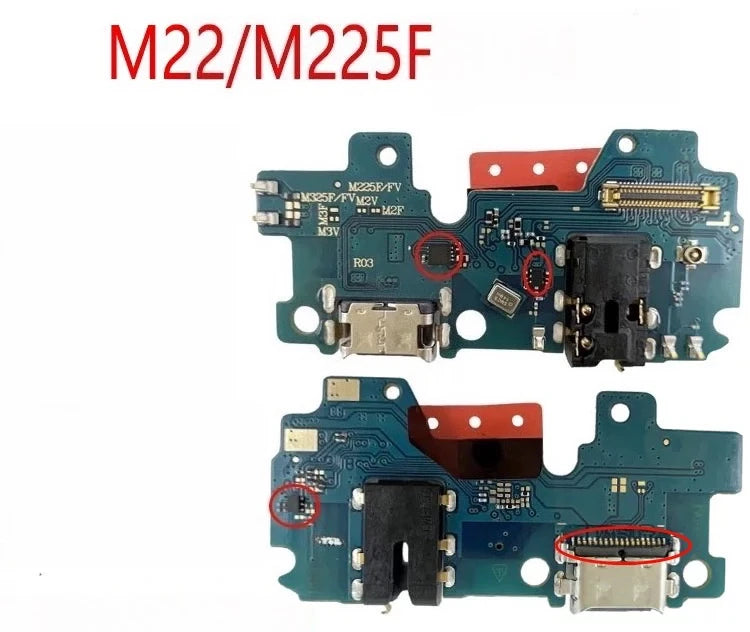 USB Charging Port Connector Plug Jack Charge Dock Board Flex Cable For Tab M10 20 21 22 30 M31 33 M35 51 M52 M53 M55 62  repair Samsung tablet repair parts