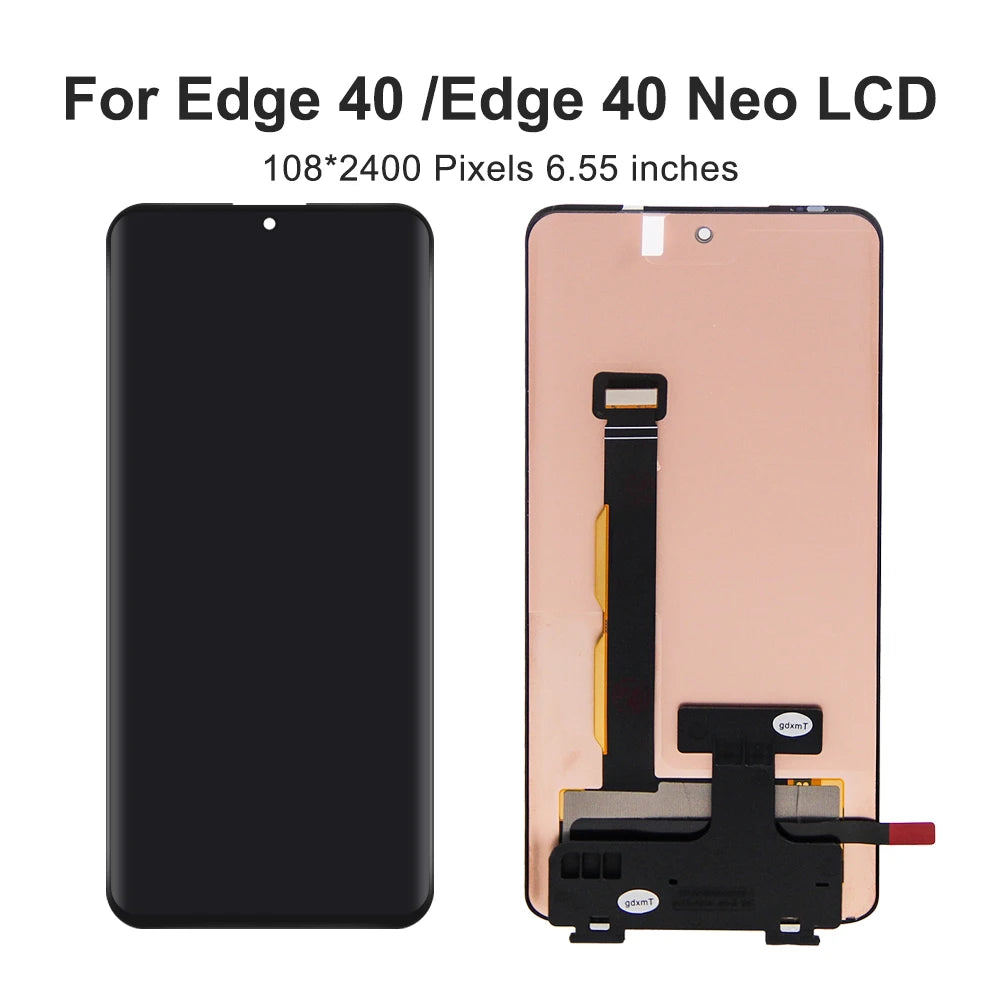 6.55“AMOLED For Motorola Edge 40 Neo XT2307-1 LCD Display Touch Screen with fingerprint For Moto Edge40 XT2303-2 Display Motorola phone repair parts