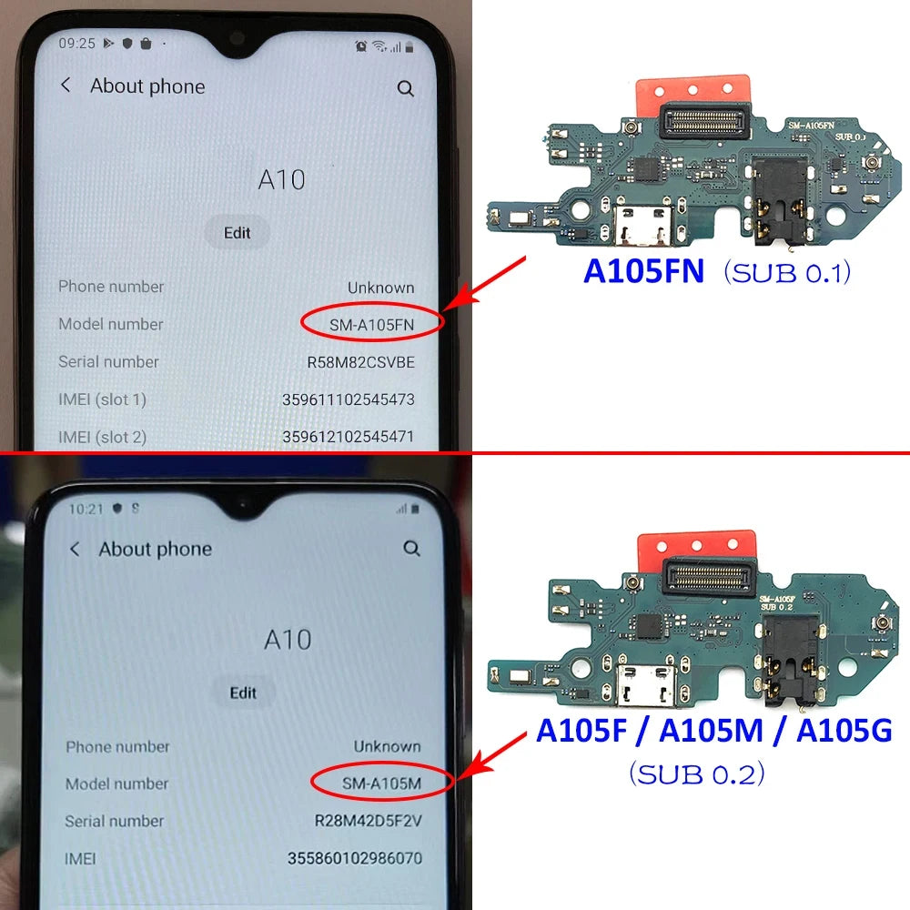 New Charger Board PCB Flex For Samsung A10 A105F A105FN USB Port Connector Dock Charging Ribbon Cable With Microphone