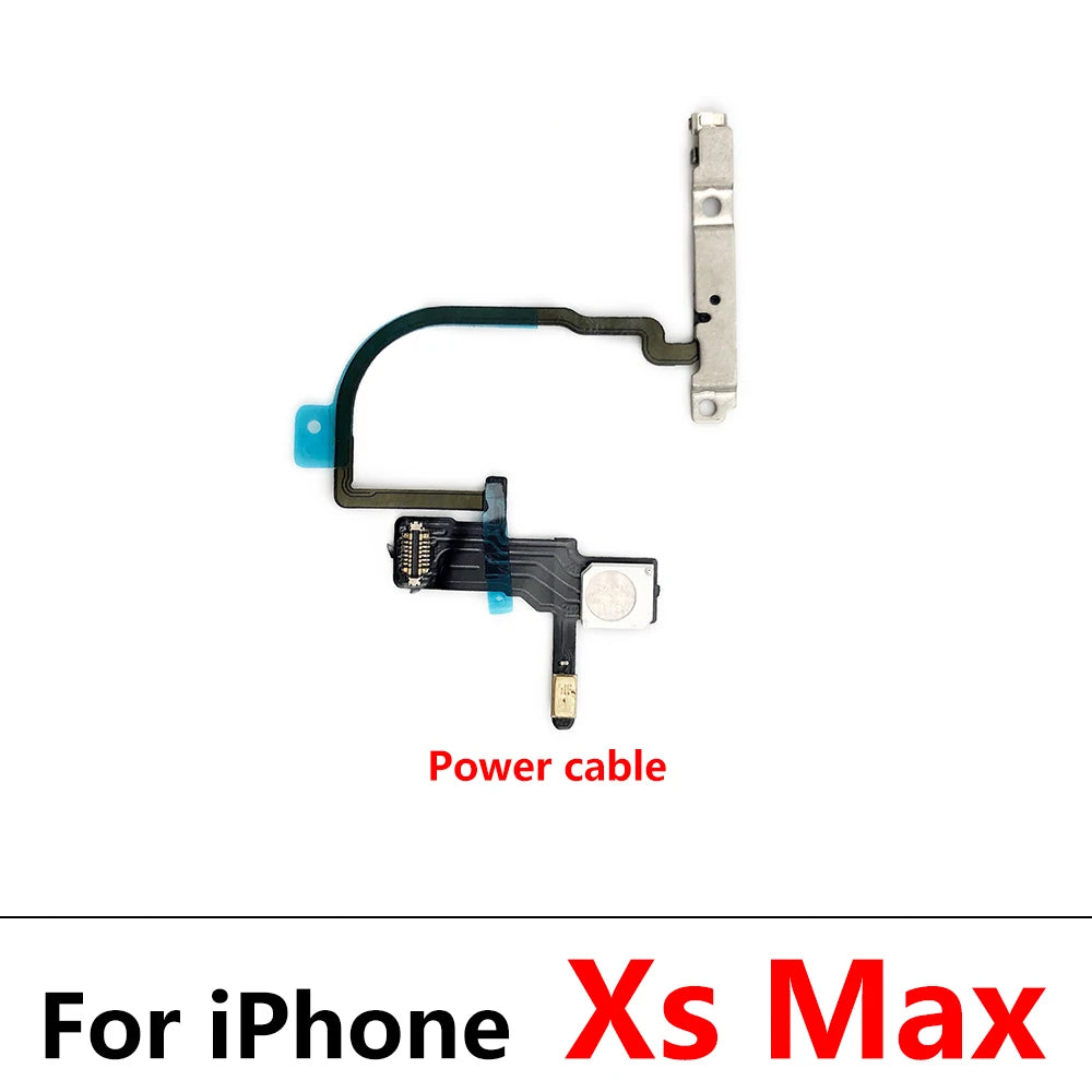 Power On Off Flex For IPhone 7 7G 8 8G Plus X XR XS Max Volume Up Down Side Button Key Ribbon Flex Cable With Metal iPhone phone repair parts