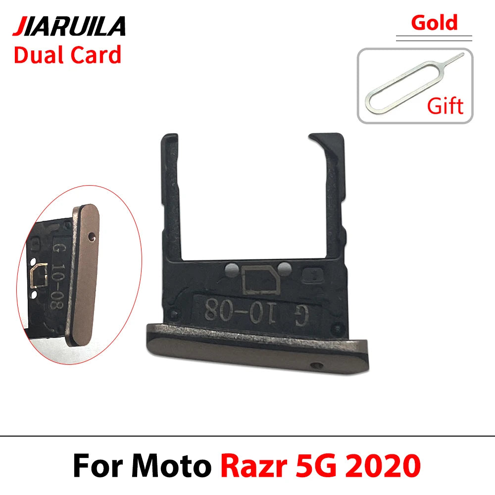 New For Motorola Moto Razr 40 50 Ultra 5G 2020 SIM Card Slot SD Card Tray Holder Adapter Motorola phone repair parts