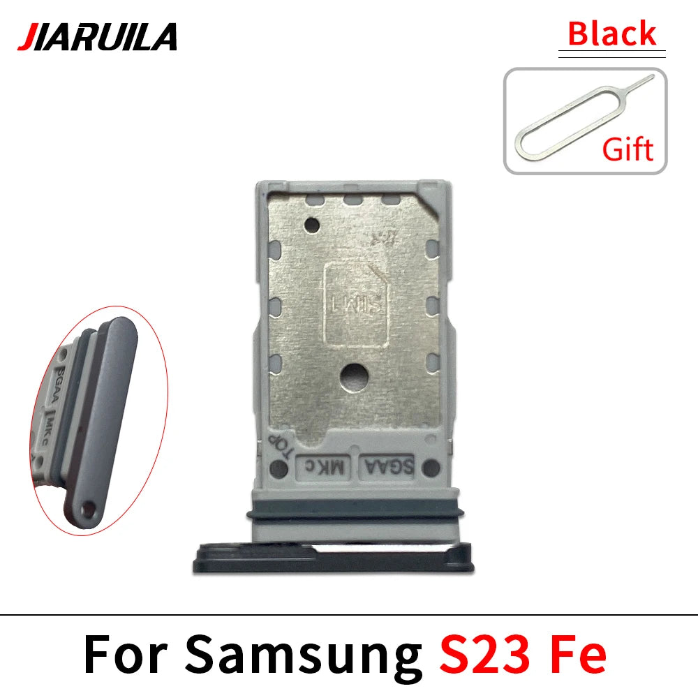 10Pcs, Micro Nano Dual SIM Card Holder Tray Slot Holder Adapter Socket For Samsung S23 S24 Plus Ultra 5G Samsung phone repair parts