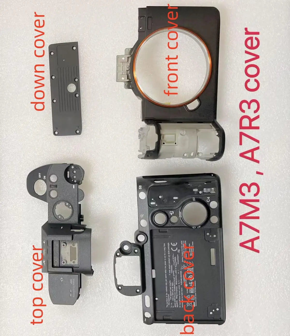 Original Camera Body Cover Shell for Sony ILCE-7M3 A7M3 A7R3 A7RM3 Top Down Front Rear Cover Shell Digital Camera repair parts