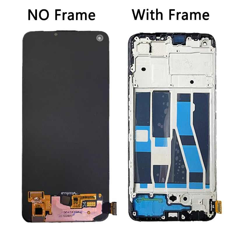 6.43'' AMOLED For OPPO Reno5 Lite CPH2205 LCD Touch Screen Digitizer Assembly For OPPO Reno 5 Lite 5Lite LCD With Fingerprints Oppo phone repair parts Realme phone repair parts