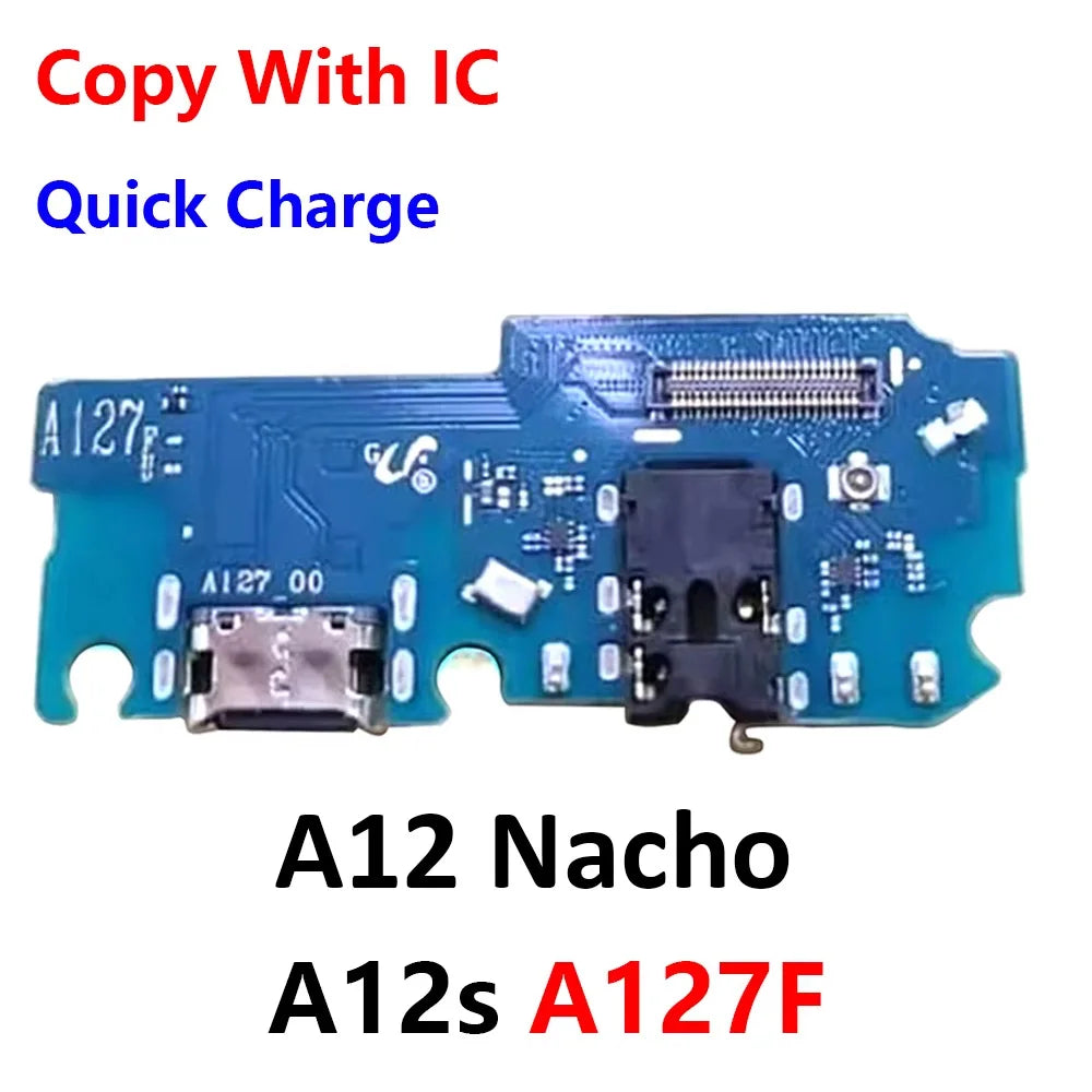 USB Charging Port Board Flex Cable Connector Microphone Module For Samsung A12 A125 A125F A12s A127 A127F A12 Nacho Samsung phone repair parts