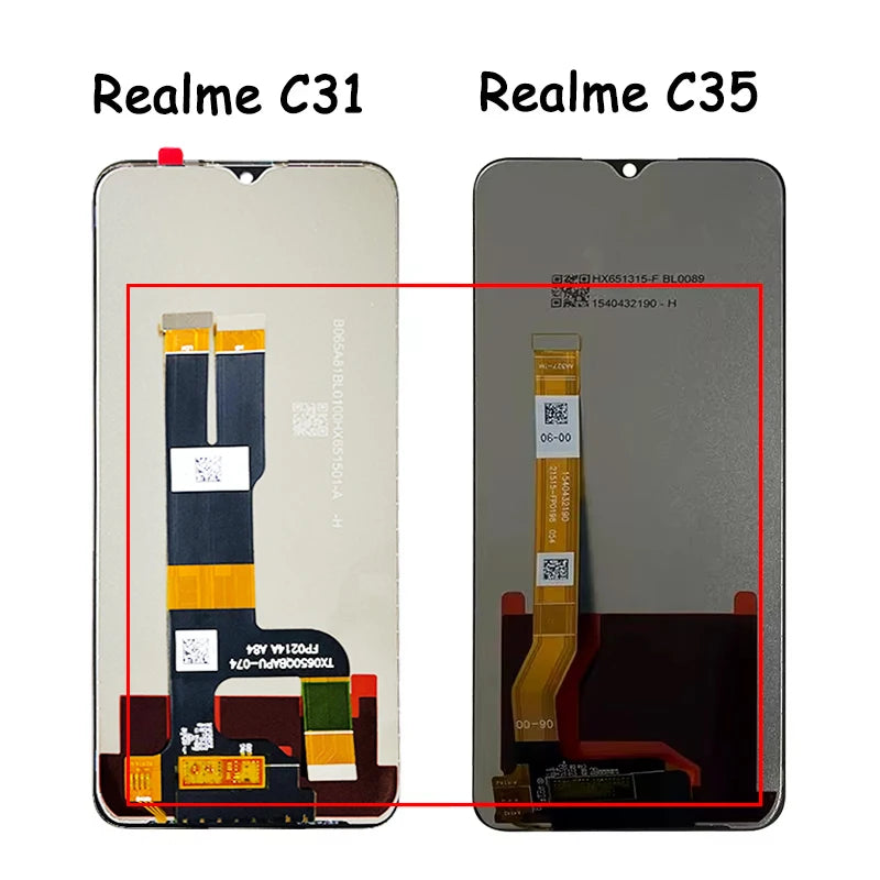 AAA Quality For OPPO Realme C31 C35 LCD RMX3501 RMX3511 Display Screen Touch Panel Digitizer with Frame For Realme C31 C35 LCD Oppo phone repair parts Realme phone repair parts