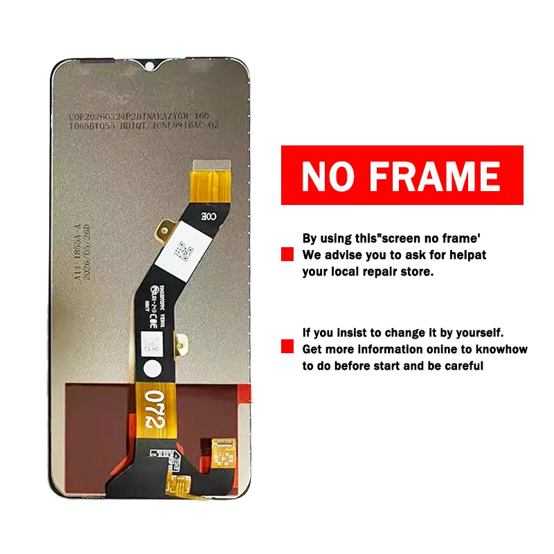 6.6"Screen For TCL 503 LCD T442M, T442A, T442J Display Touch Screen Digitizer Assembly For TCL 503 Display With Frame TCL phone repair parts