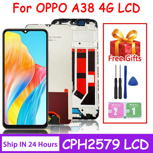 AAA Quality For Oppo A38 LCD Display Touch Screen Digitizer Assembly For Oppo A38 4G CPH2579 Display Replacement Repair Parts Oppo phone repair parts Realme phone repair parts