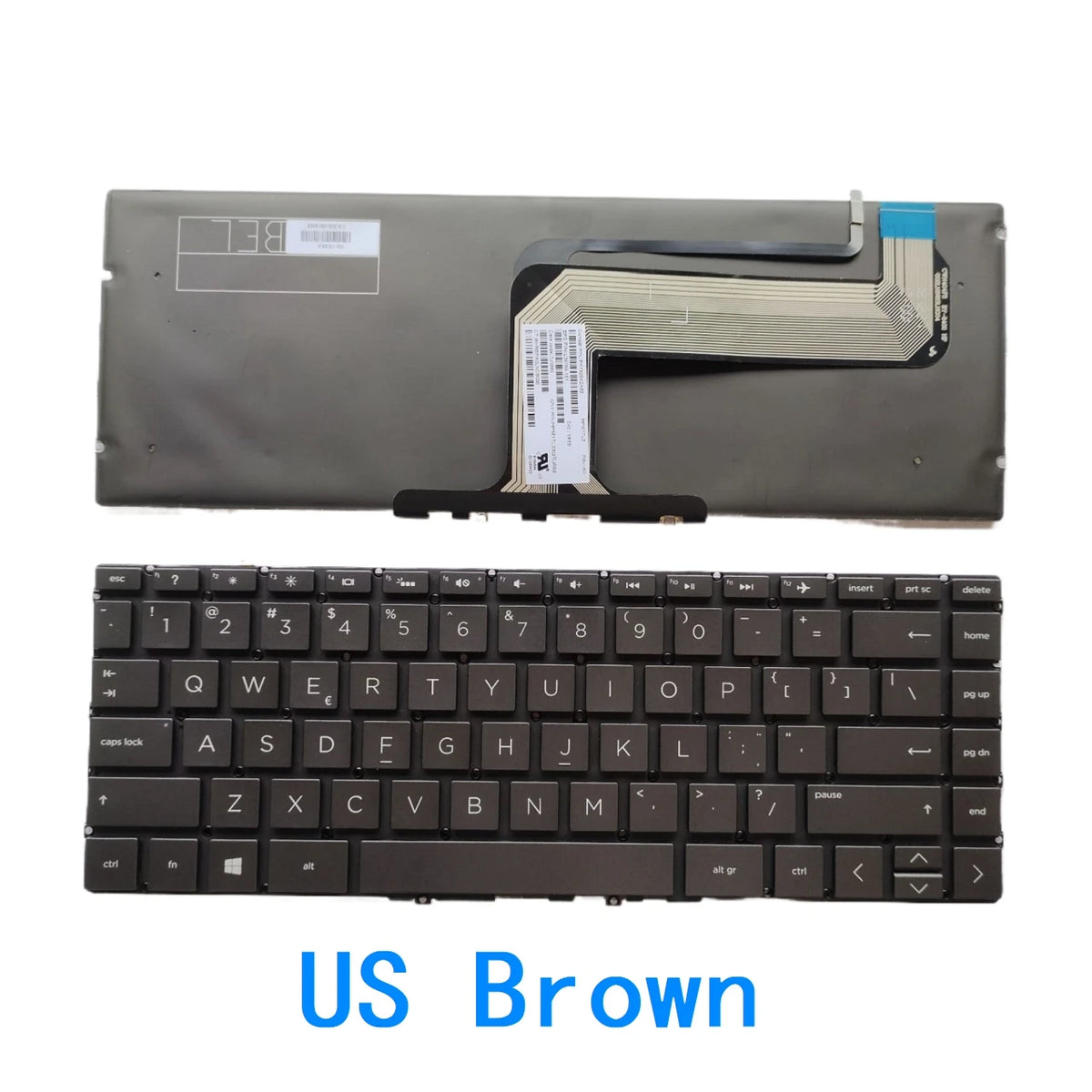 New US Russian Arab Language  Backlit Keyboard For HP Spectre Folio 13-ak 13-ak0013dx Notebook PC Replacement Keyboard  HP laptop repair parts