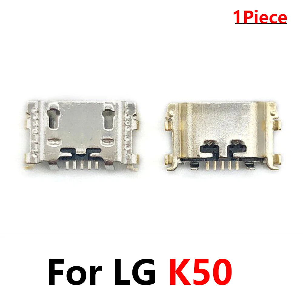 100Pcs USB Charging Port Connector Charge Jack Socket Plug Dock For LG K9 K11 K41s K51 K51s K52 K42 K50 K50s K50 K10 K12 Plus LG phone repair parts