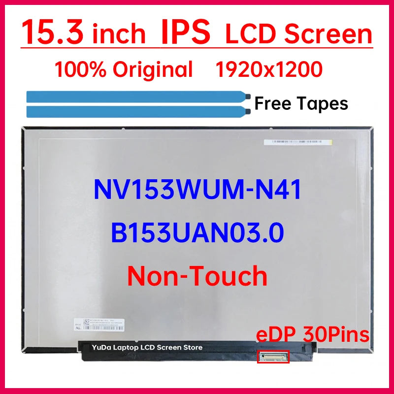 15.3" Laptop LCD Screen NV153WUM-N41 B153UAN03.0 For Lenovo IdeaPad Slim 3 15AHP10 15IRH10 15IRH10R 15IRU10 Display Matrix Panel Lenovo laptop repair parts