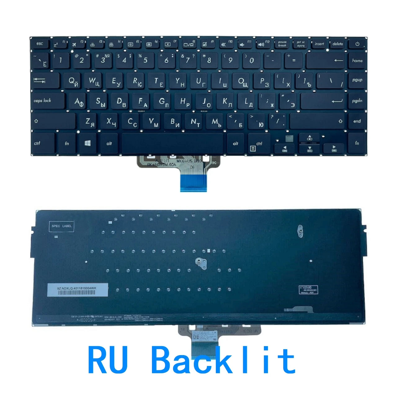 US Russian Spanish Backlit Keyboard For ASUS VivoBook S510 X510 X510U X510UA X510QA S15 S510U S5100UQ UK505B U5100UQ F510U A510U ASUS laptop repair parts